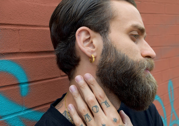 MADNESS hoop earrings for men