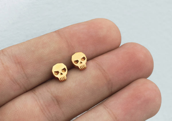 SKULL stud earrings for men