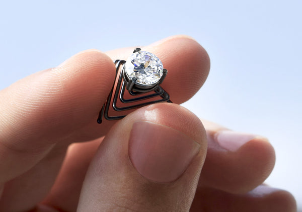 beard diamond is the best gift for bearded man Italian silver design by Krato Milano