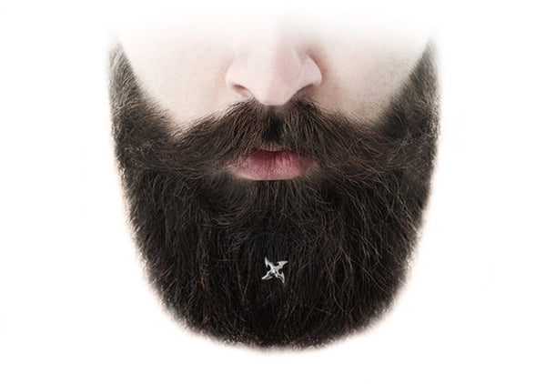 beard growth ornament ninja shuriken jewelry star for bearded men