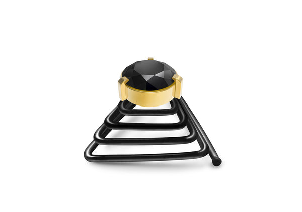 beard jewelry charms for short beard black crystal gold Krato Milano