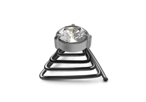 best beard styles hair ornament medium silver beard crystal by Italin designer Krato Milano