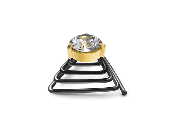 diamond small crystal gold is stylish hair jewelry for bearded men Krato Milano