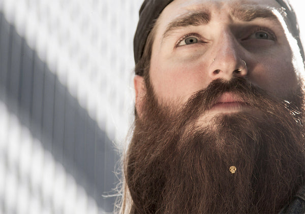 fashion week mens jewellery gold beard skull Krato Milano best gift for him