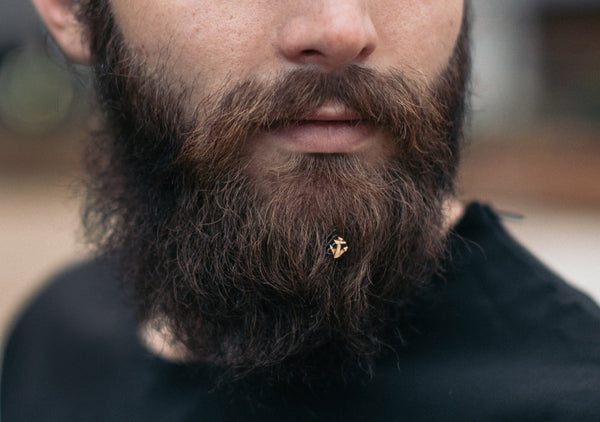 gioielli di barba ancora d'oro Krato Milano made in Italy