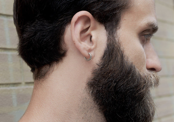 orecchini per uomo 925 argente gioielli cerchio spuntone Krato Milano